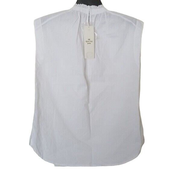 New Anthropologie Venezia Embellished Tank Top by Ne Quittez $118 SMALL White - Picture 4 of 5